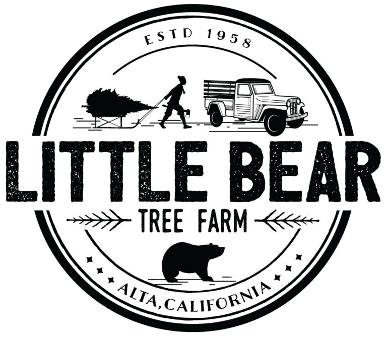 Little bear tree farm Black.jpg square 768x671